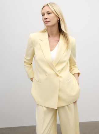 Contemporaine Womens Silky straight two-button Blazer Jacket