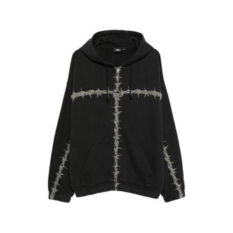 Vans Barbed-wire-print Zip-up Hoodie