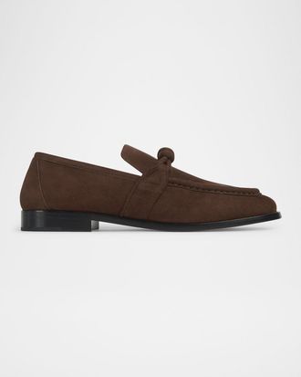 Bottega Veneta Men & apos;s Astaire Suede Knot Loafers