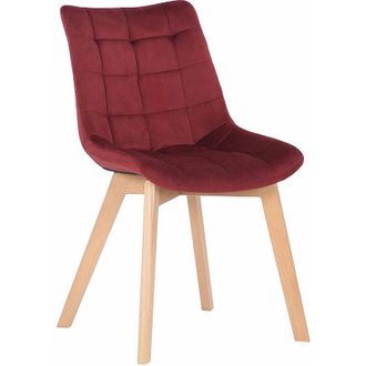 Clp Silla de comedor Passaic en terciopelo Rojo