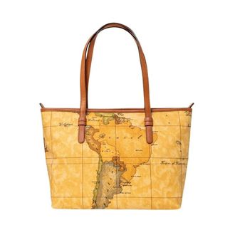 Alviero Martini 1A Classe Tote Bags, female, Beige, Size: ONE SIZE Geo Classic Shopper Tote