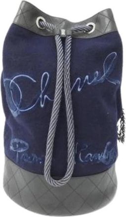 Chanel Pre-owned leren bucket bag - Dames - Vintage Tas - Zwart - ONE Size - Leer - Vintage