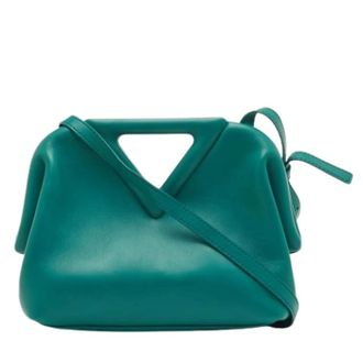 Bottega Veneta Pre-owned Handbags, female, Green, Size: ONE SIZE Pre-owned Leather Handbag