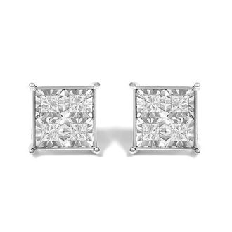 House of Brilliance 10K White Gold 3/4 Cttw Diamond Stud Earrings at Nordstrom