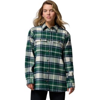 Columbia Blue Point Creek Shirt Jacket Womens Forest Buffalo Check JAX1110