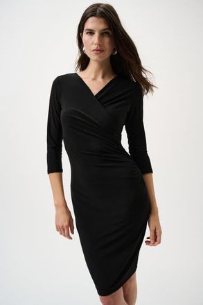 Joseph Ribkoff Classic Wrap Dress in Black at Nordstrom, Size 10