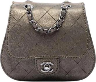 Chanel Pre-owned Mini Crossbody Flap Bag - Dames - Vintage Mini Tas - Bruin - ONE Size - Leer - Vintage