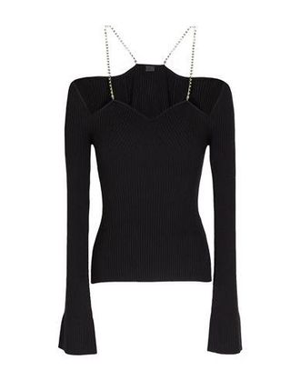 8 by YOOX SWEETHEART-NECK RIBBED KNIT TOP