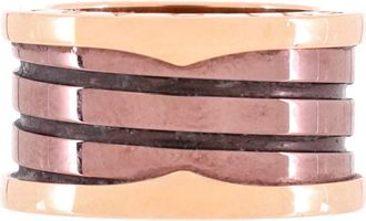 Bulgari B. Zero1 Three Band Ring 18K Rose Gold and Ceramic