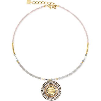 Coeur de Lion Amulet Modern Future Gold Necklace in Beige at Nordstrom