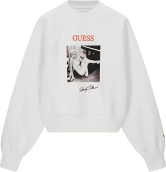 Guess Marilyn Piano Sweatshirt - Dames - Sweatshirts - Wit - S - Katoen - Hoodies & sweatvesten