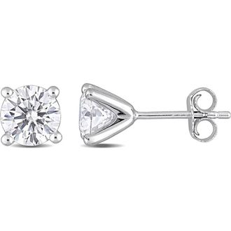 Delmar Sterling Silver Created Moissanite Earrings in White at Nordstrom Rack