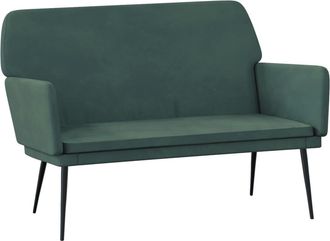 vidaXL Banco De Terciopelo Verde Oscuro 108x79x79 Cm Vidaxl