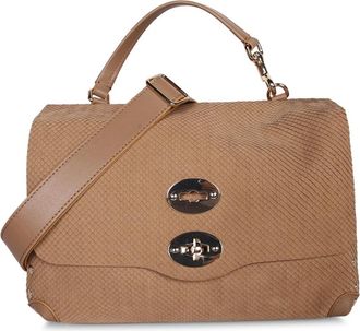 Zanellato Postina Amoretto S - Dames - Handtassen - Beige - ONE Size - Leer - Tassen