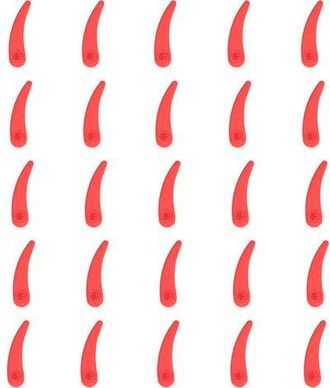 OEM 25 Cuchillas De Pl&aacute;stico Duraderas Para Cortac&eacute;sped, Cuchillas De Corte De Colores Para Cortac&eacute;spedes Dom&eacute;sticos, Color Rojo
