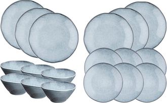 Björn Borg Juego de vajilla CLOUD - 18 Piezas - Gris tormenta