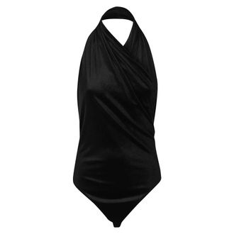 Andamane Body Vina con cuello halter - Tops - Mujer - Negro - XS
