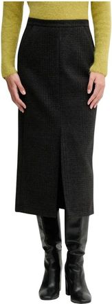 Sandro Ferrone Dames, Rokken, Zwart, Maat: XL Leer