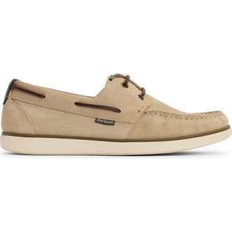 Barbour Rothley Boat Shoe in Taupe Suede at Nordstrom, Size 10