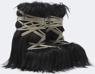 Rick Owens Megalace Lunar Mega shearling mid-calf boots