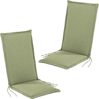 EDÈN JARDÍ Pack 2 cojines para silla jardín repelente al agua verde