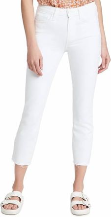 Paige Cindy Stretch Denim Crop Jeans In Crisp White