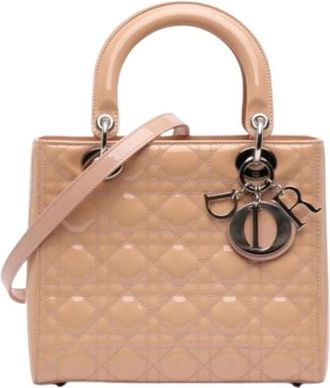 Dior Pre-owned Handbags, female, Brown, Size: ONE SIZE Pre-owned The Lady Dior