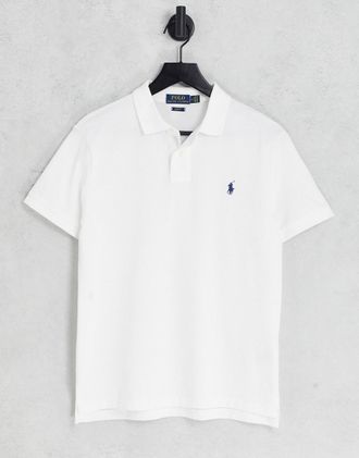 Polo Ralph Lauren Polo slim bianca con logo-Bianco