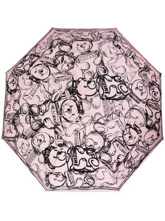 Moschino Paraplu met teddybeerprint - Roze