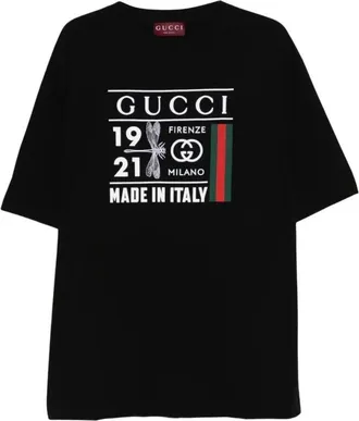 Gucci T-Shirts, male, Black, Size: M Heavy Cotton Jersey T-Shirt