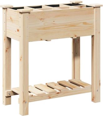 vidaXL Vidaxl - Maceta Para Jard&iacute;n Con Estante Beige 71 X 37 X 76.5 Cm