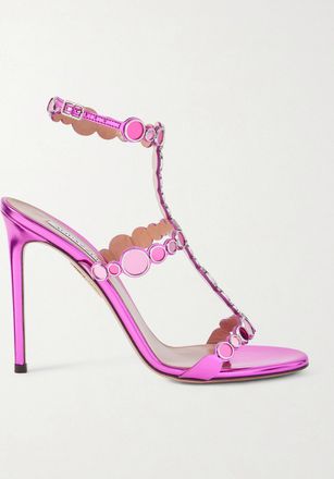 Aquazzura Sandali In Gomma Con Decorazioni Afterglow 105 - Rosa