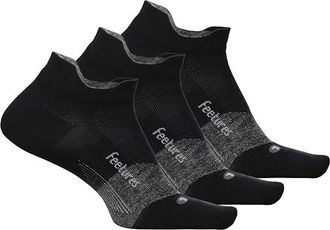 Feetures Elite Ultra Light No Show Tab 3-Pair Pack No Show Socks Shoes Black : MD (US Mens Shoe 6-8.5 - Womens Shoe 7-9.5), Nylon/Spandex