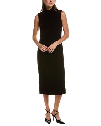 Theory Velvet Funnel Neck Midi Dress