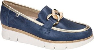 Fluchos Schoenen, Dames, Blauw, 40 EU, Satijn, India D9691-Bula Loafer