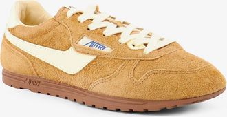 Autry Womens Sneakers Windspinsuede Beige Suede Trainers