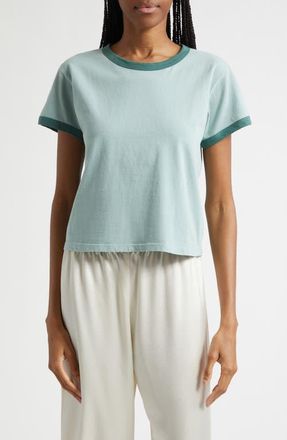 Leset Margo Ringer T-Shirt in Eucalyptus/Basil at Nordstrom, Size X-Small