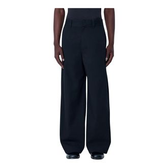 Christophe Lemaire Wide Trousers, male, Black, Size: XL Wide-Leg Tailored Trousers