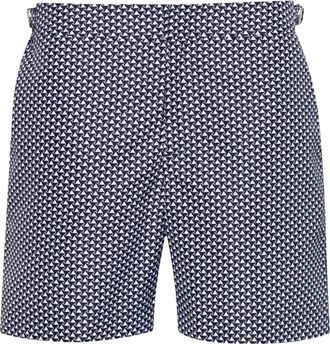 Orlebar Brown Bulldog Pax abstract-print swim shorts - men - Polyester/Polyester - 33 - Blue