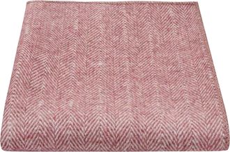 King & Priory Indian Red Herringbone Pocket Square, Handkerchief