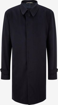 Maurizio Baldassari Halblanges Mantelkleid aus Flanell mit R&uuml;ckenschlitz