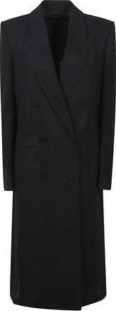 Tom Ford Wool Long Coat - Dames - Mantel - Zwart - 2XS - Wol - Jassen
