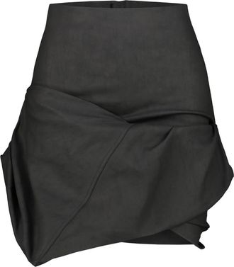 Rick Owens Draped Miniskirt In Denim