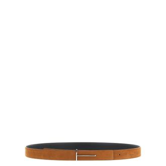 Tom Ford Reversible Nubuck and Smooth Leather Belt - male - Tom Ford - Belts - Multicolor - 105 CM - Accessories