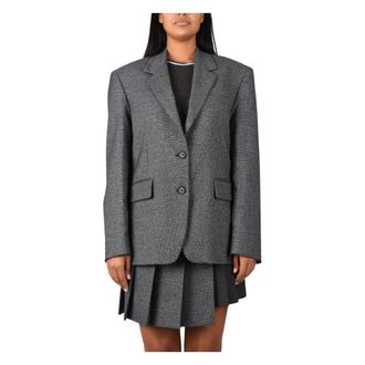 Msgm Americana de botonadura sencilla - Jackets - Mujer - Gris - M