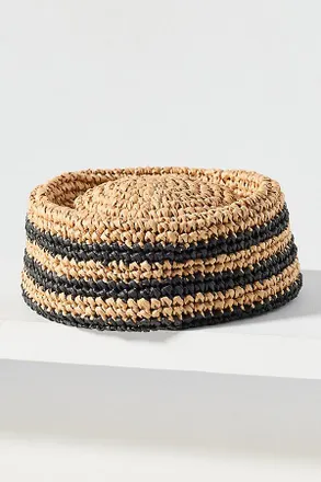 Brunna.Co Eloise Raffia Pillbox Hat
