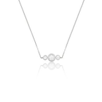 Lily & Roo Silver Multi Pearl Cluster Necklace