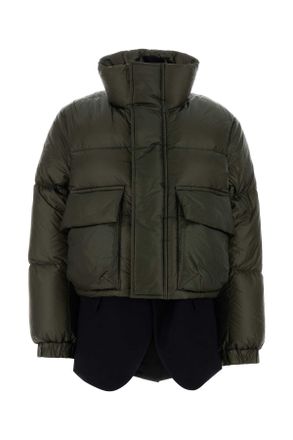 sacai Olive Green Nylon Down Jacket