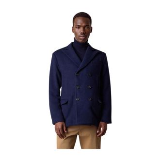 Brooks Brothers Peacoat Doppio Petto - - Jackets - Uomo - Blu - 2XL