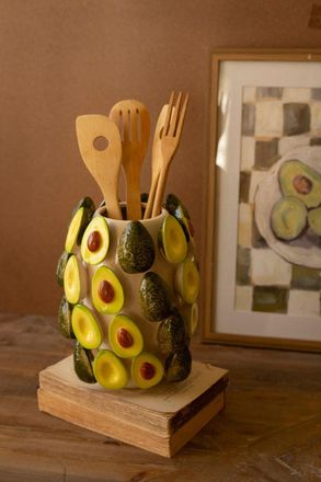 Kalalou Ceramic Vase - Avocados